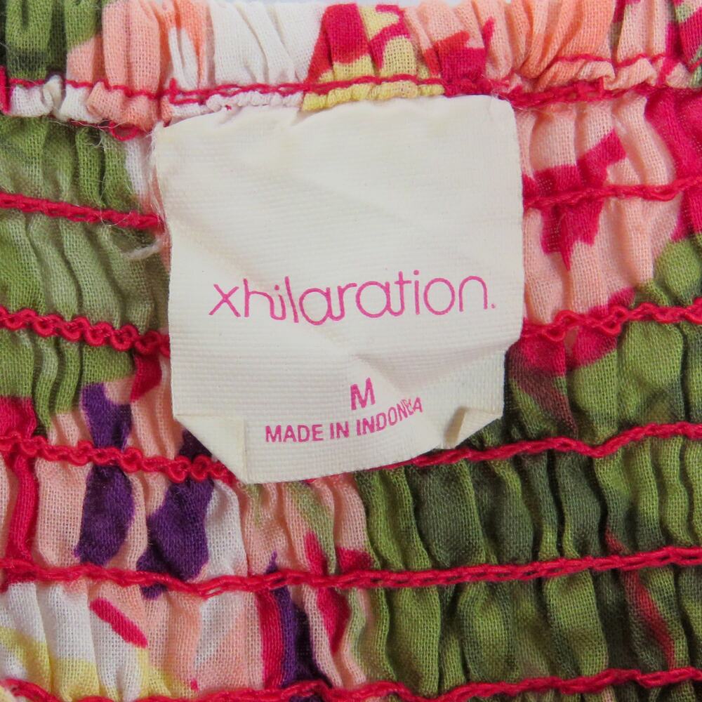 Xhilaration Pink Floral V Neck Surplice Maxi Dress Medium Smocked Back Medium - Picture 6 of 7